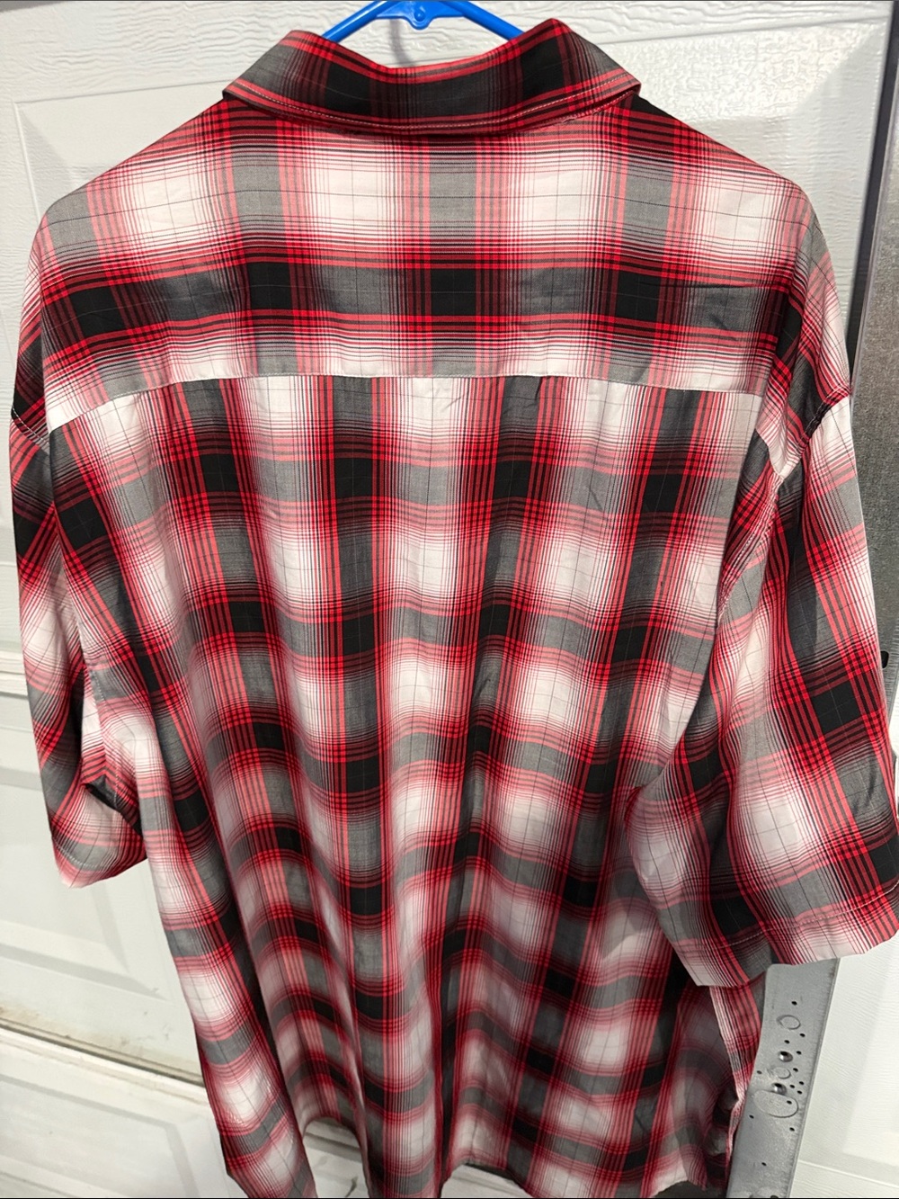 DIXXON Red, Black & White Plaid Casual Button-Down Shirt - Picture 6 of 6
